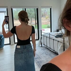 Scoop back body suit